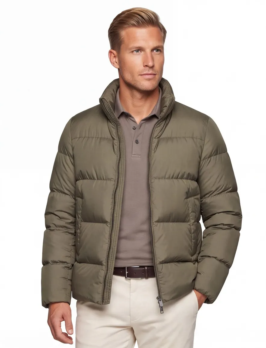 Jas Woolrich groen