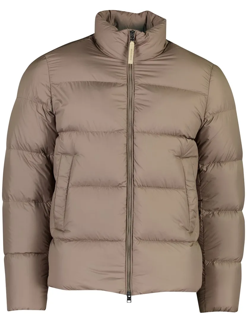 Gewatteerde jas Woolrich khaki waterafstotend