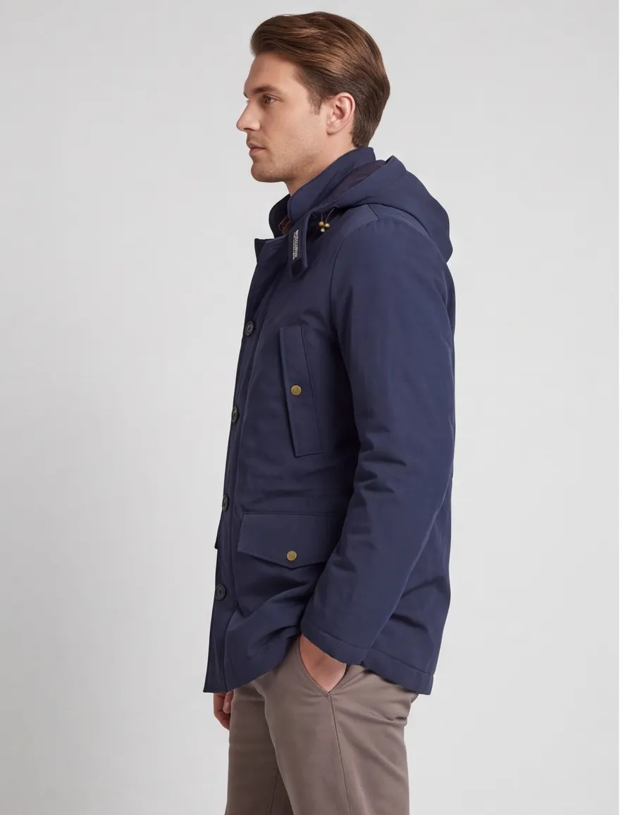 Jas Woolrich donkerblauw