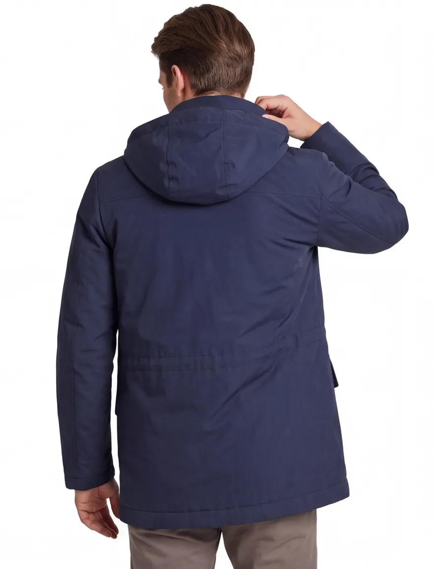 Jas Woolrich donkerblauw