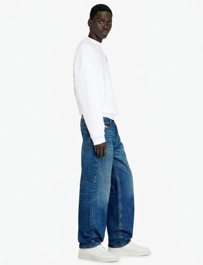 Broek Diesel D-Macro donkerblauw gemeleerd