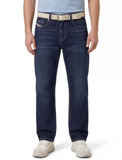 Diesel Broek Diesel D-Macro donkerblauw gemeleerd