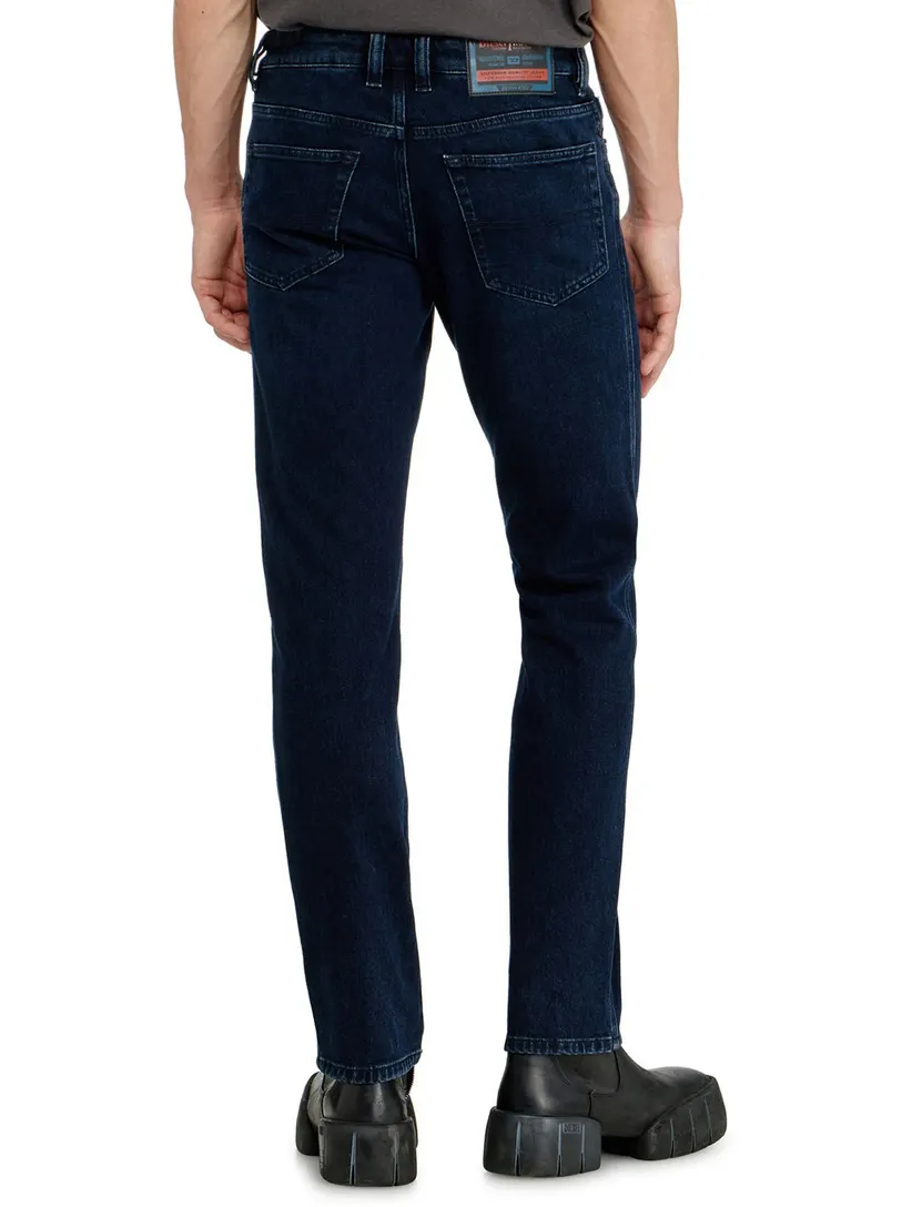 Broek Diesel donkerblauw denim normal fit