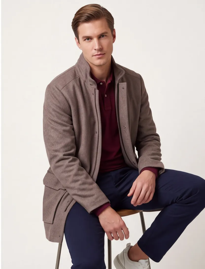 Corneliani jas bruin wol gevoerd