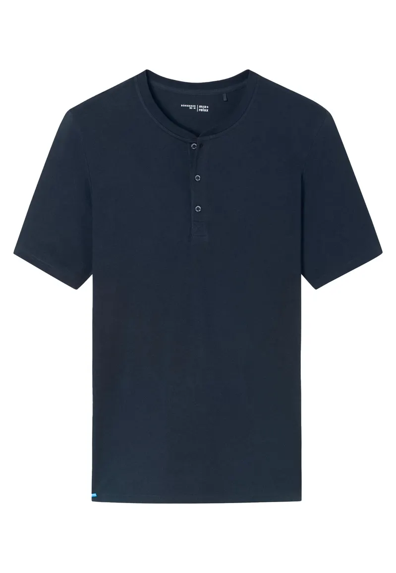 Donkerblauwe pyjama Schiesser Mix+Relax shortama