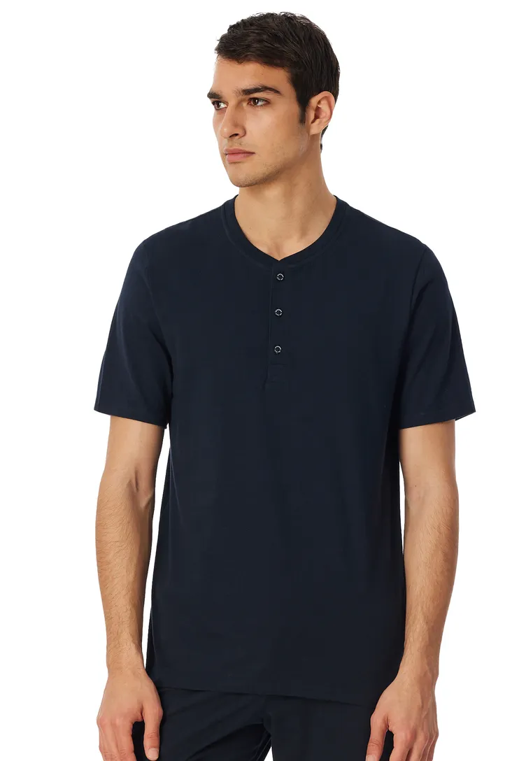 Pyjama Schiesser Mix+Relax navy shortama