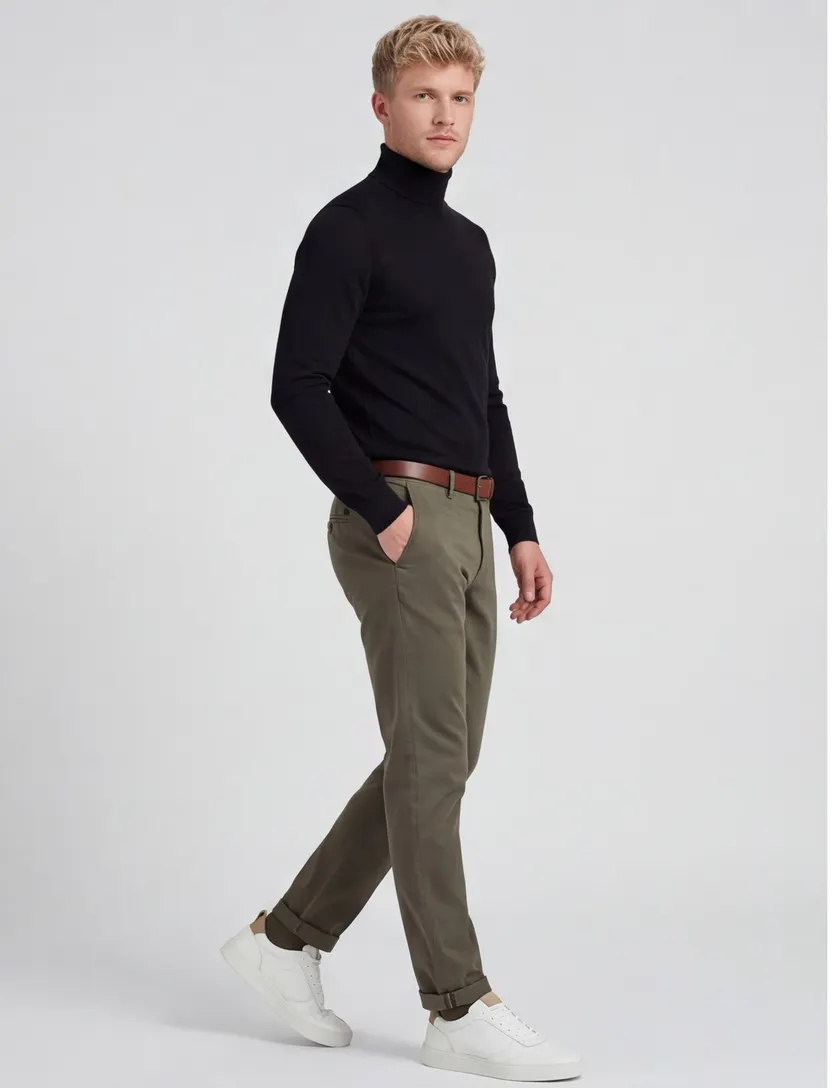 Broeken Mason's Torino antraciet flatfront chino