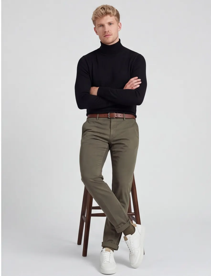 Mason's Torino chino flatfront antraciet