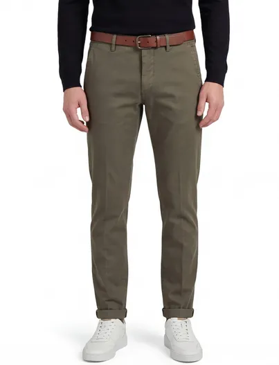 Mason's Broeken Mason's Torino antraciet flatfront chino