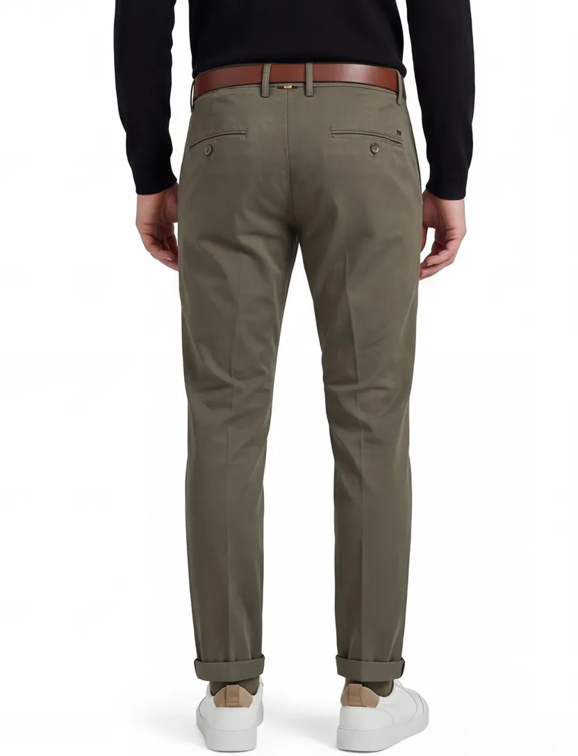 Broeken Mason's Torino antraciet flatfront chino