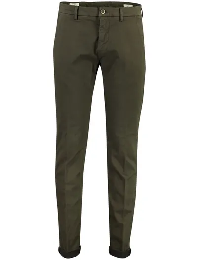 Mason's Mason's Torino gestreepte broek donkergroen
