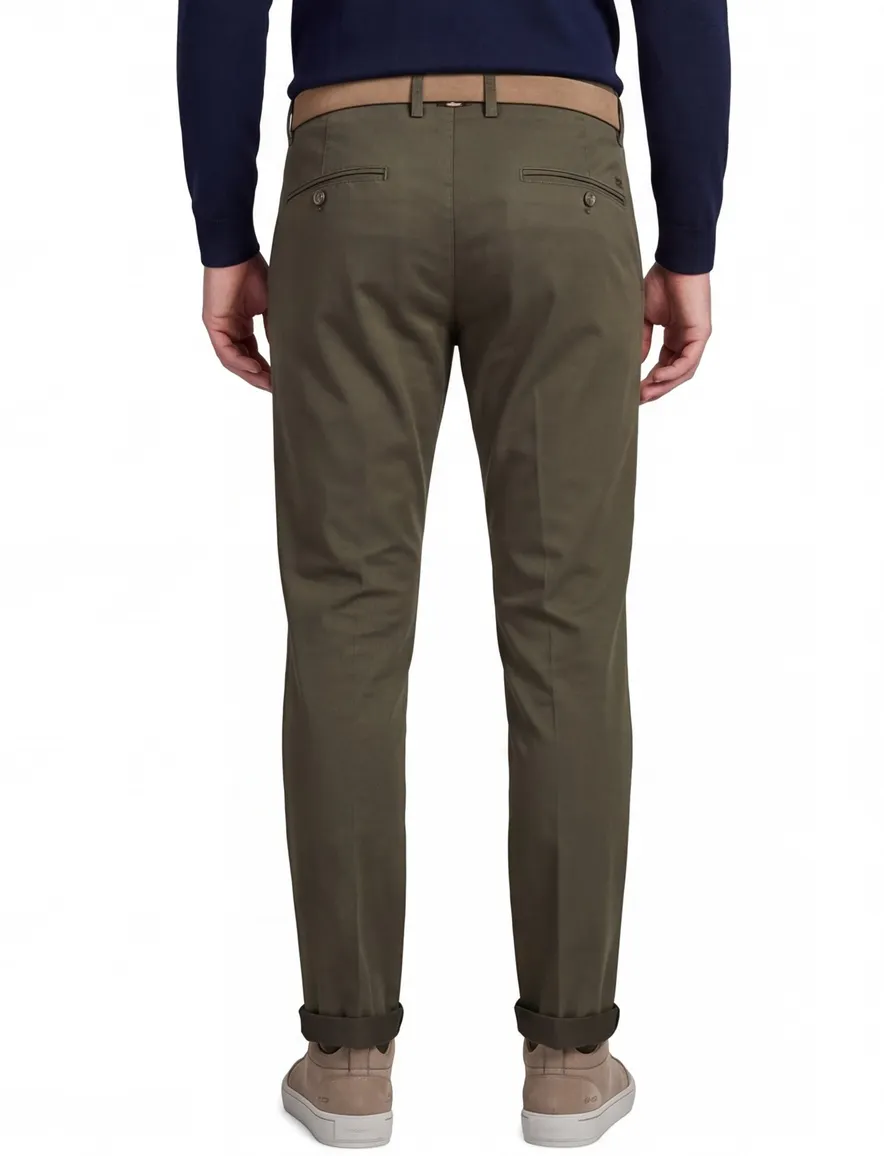 Mason's Torino gestreepte broek donkergroen