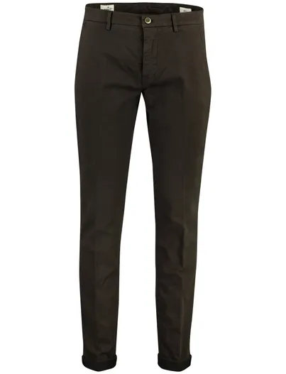 Mason's Mason's Torino broek bruin chino flatfront