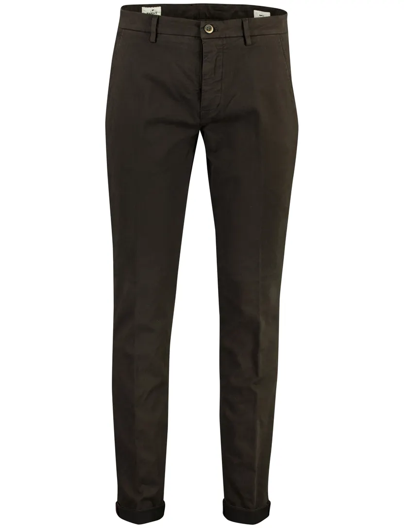 Mason's Torino broek bruin chino flatfront
