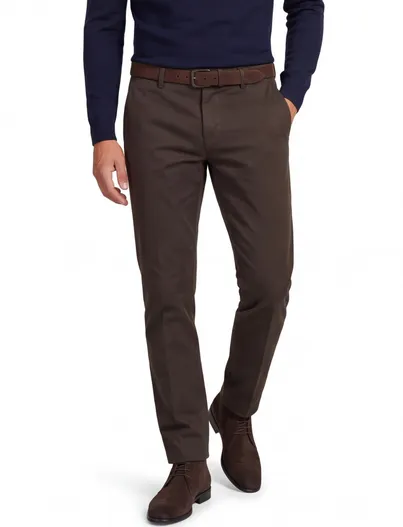 Mason's Mason's Torino chino flatfront bruin