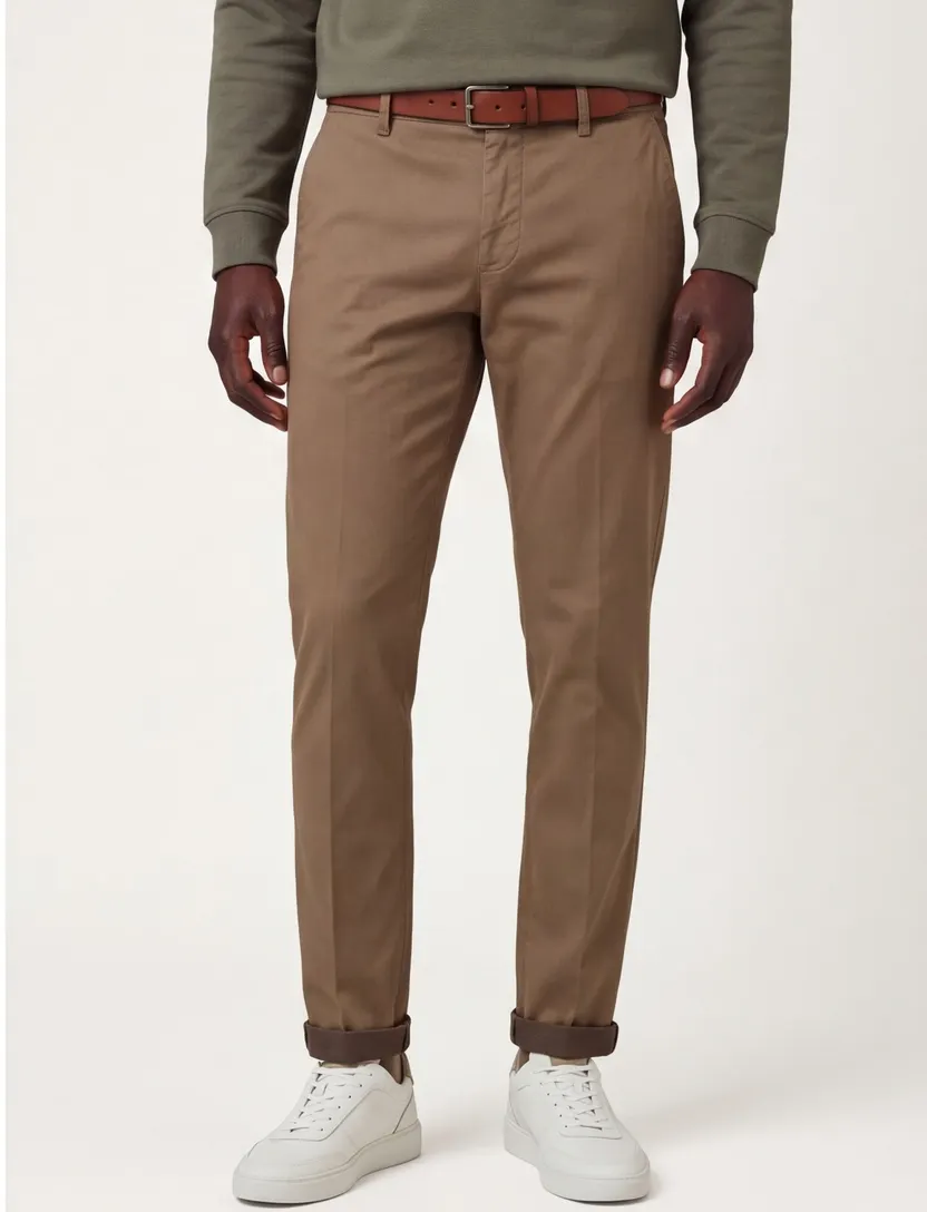 Broek Mason's Torino camel normale fit