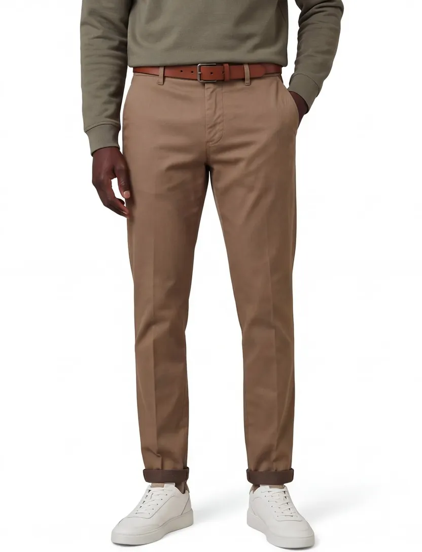 Broek Mason's Torino camel normale fit