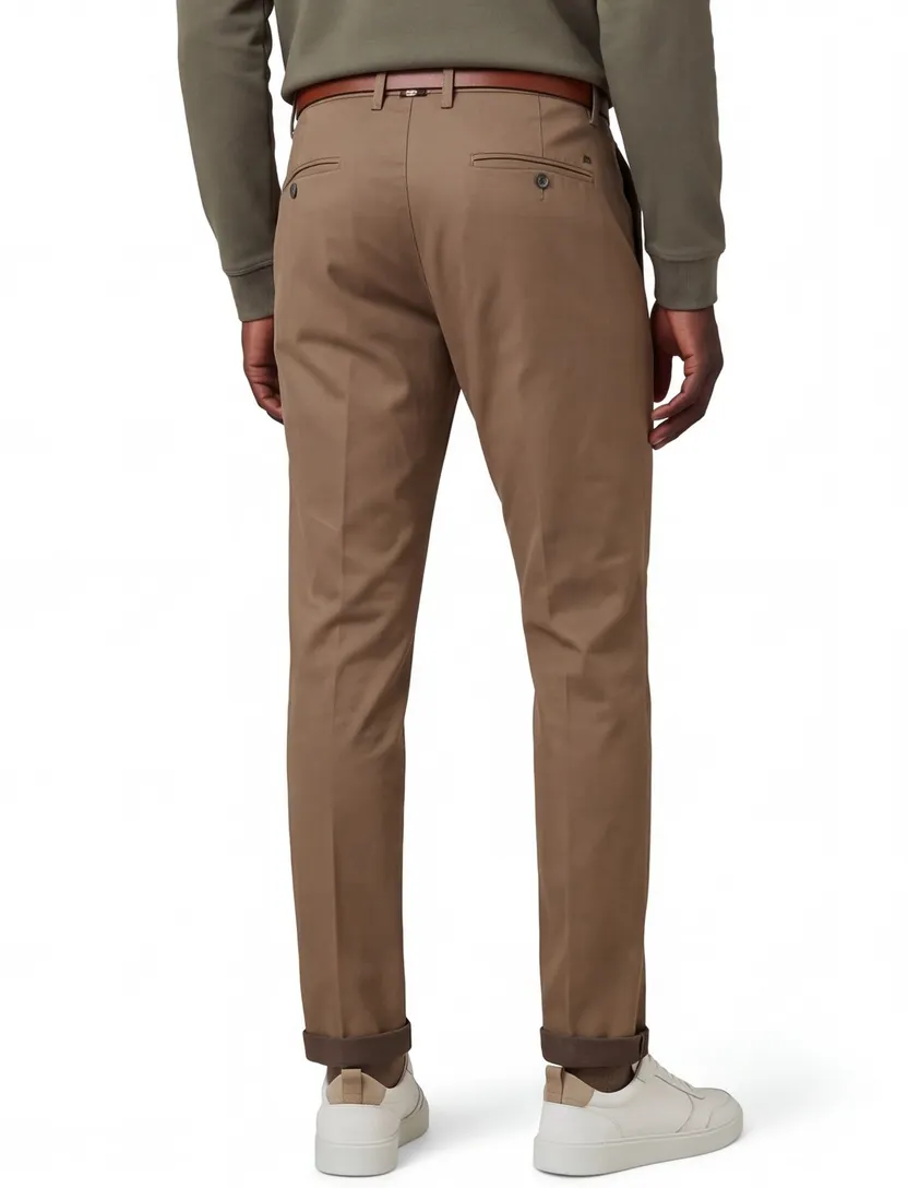 Broek Mason's Torino camel normale fit