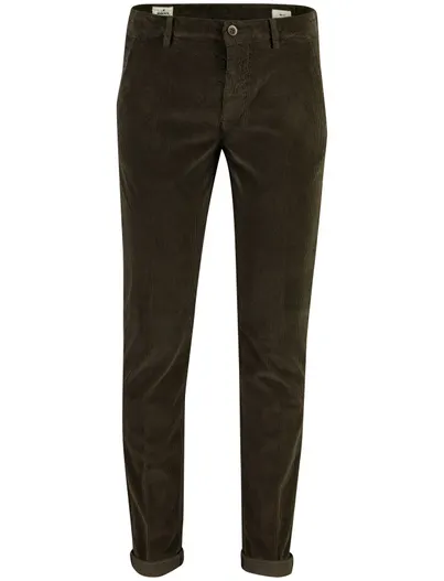 Mason's Broek Mason's Torino bruin chino flatfront
