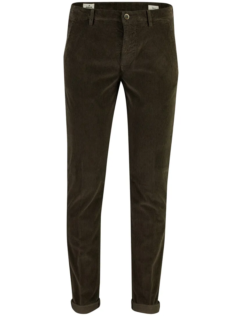 Broek Mason's Torino bruin chino flatfront