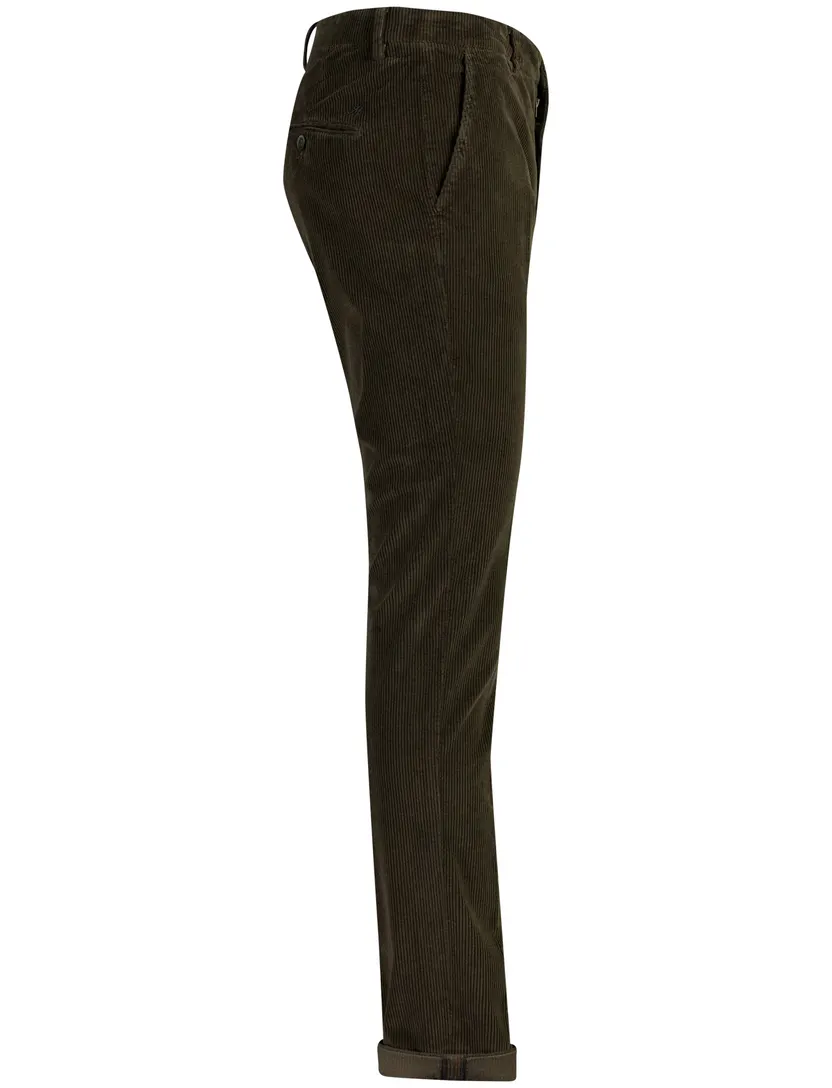 Broek Mason's Torino bruin chino flatfront