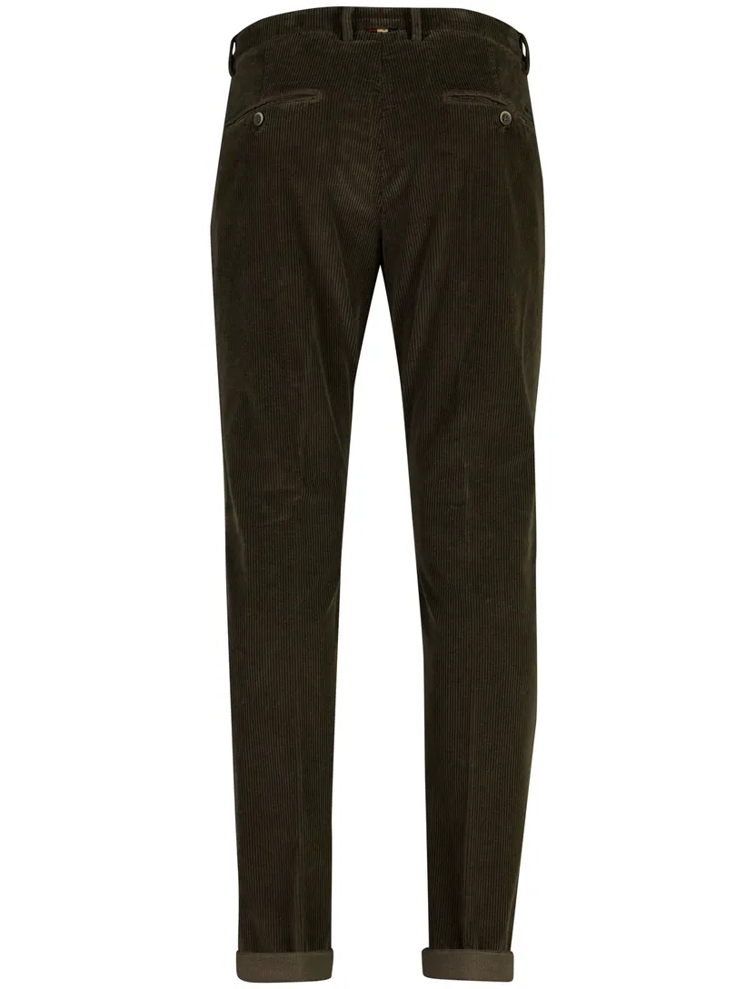 Broek Mason's Torino bruin chino flatfront