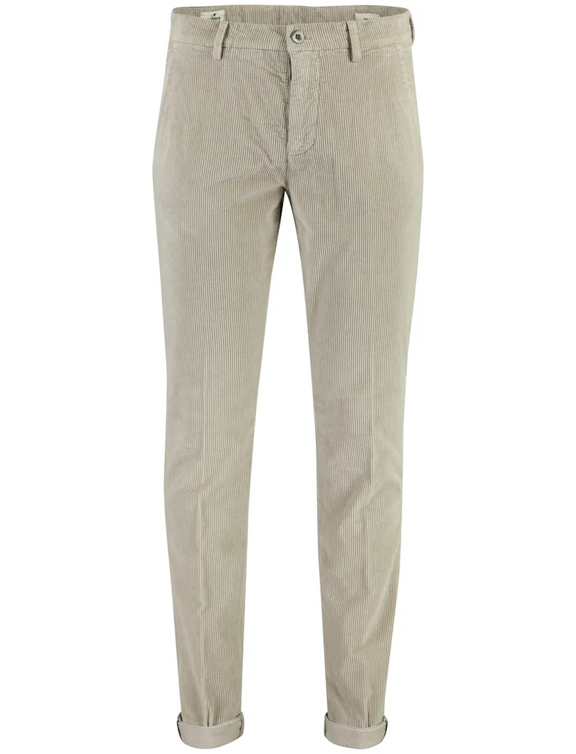 Broeken Mason's Torino grijs chino flatfront