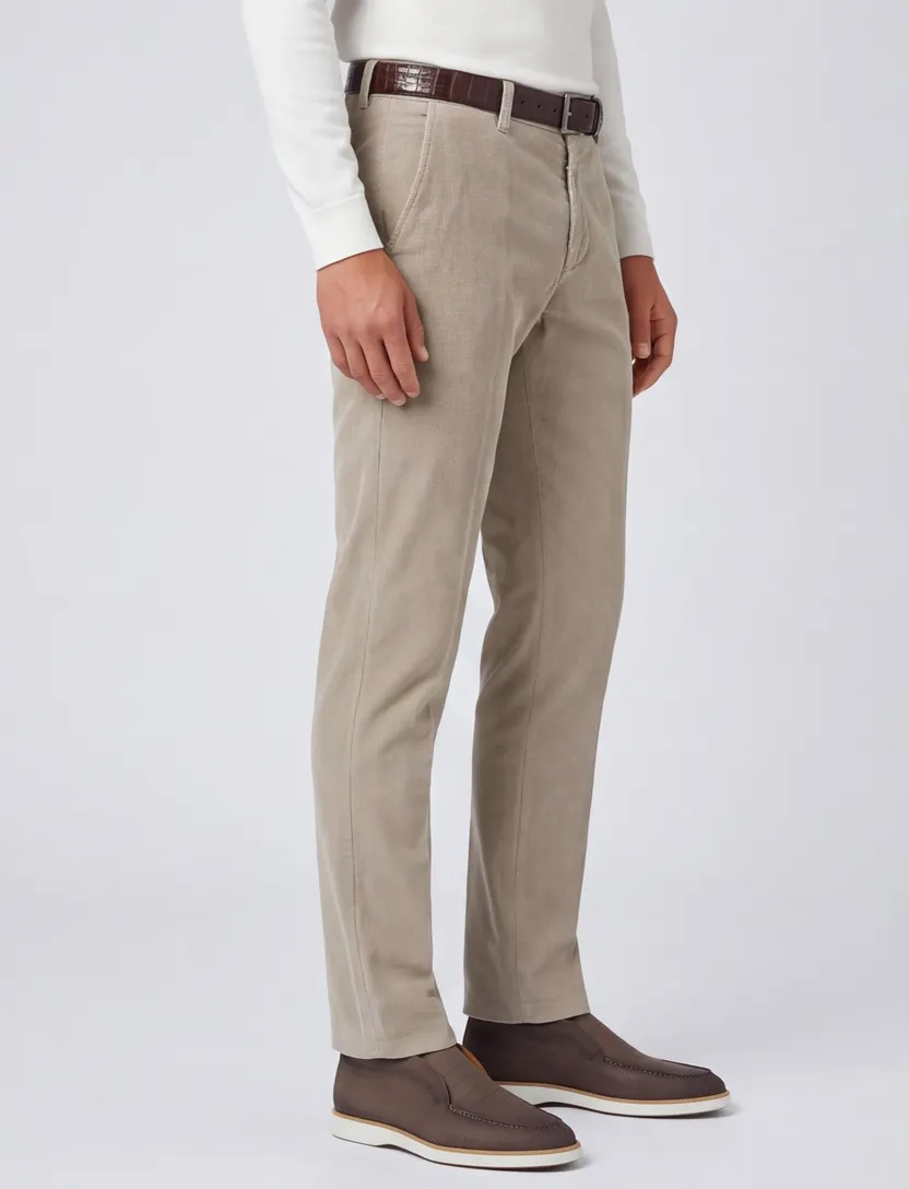 Broeken Mason's Torino grijs chino flatfront