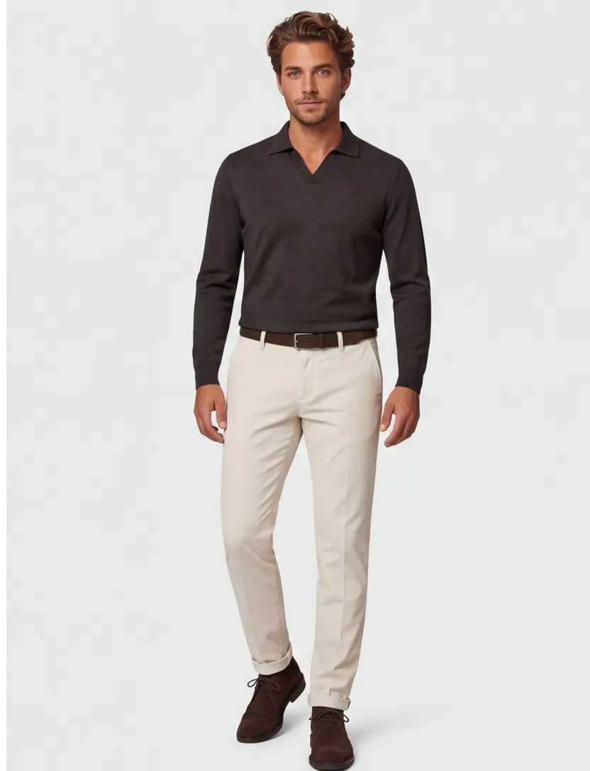 Mason's Torino chino beige flatfront