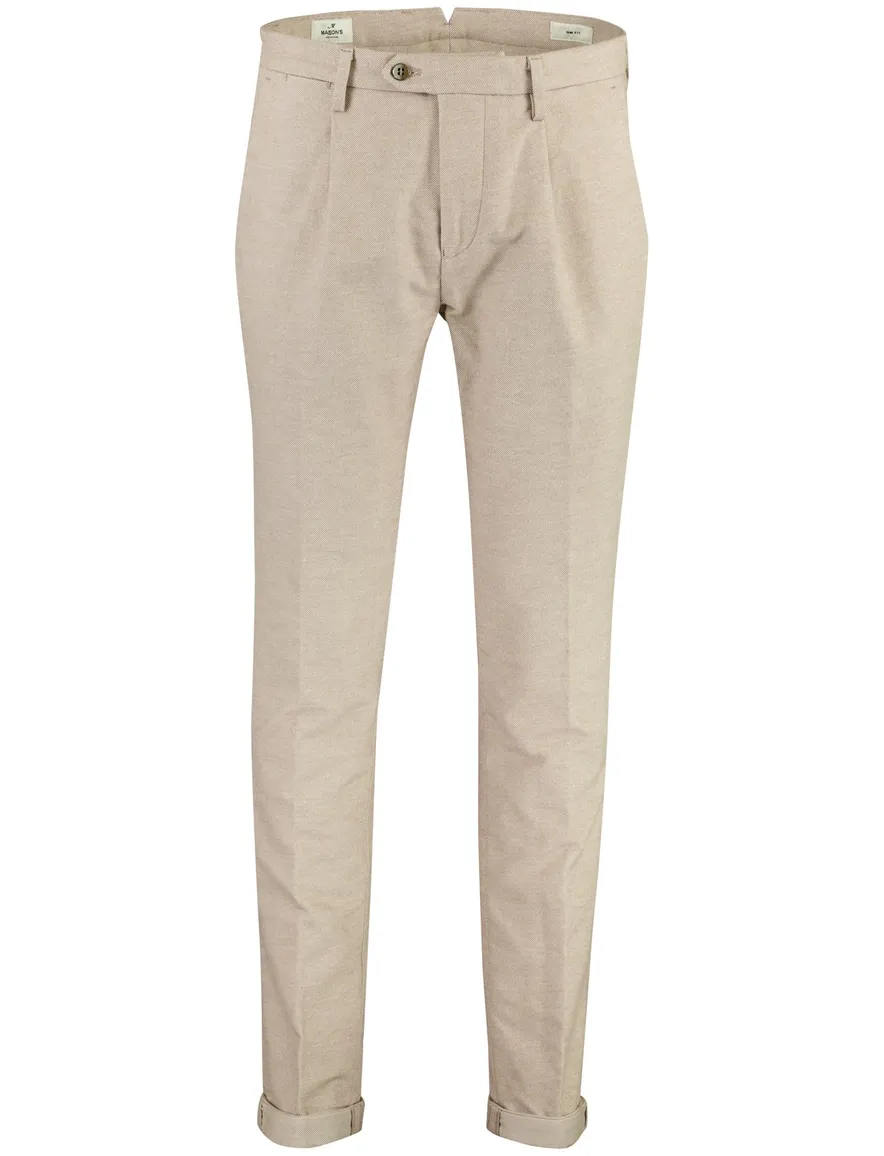 Mason's Torino chino beige met omslag