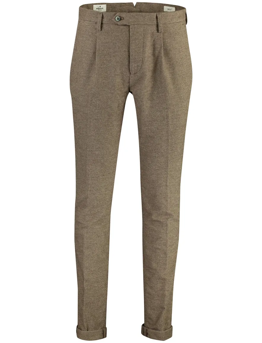 Mason's Torino chino bruin met omslag