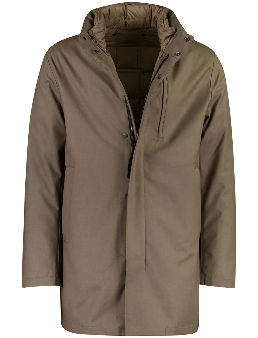 Duno parka bruin met uitritsbare binnenjas