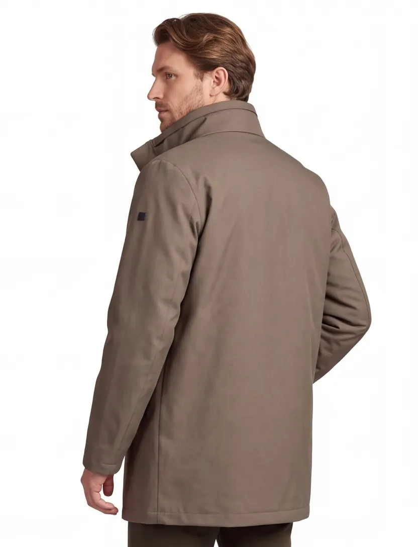 Parka Duno bruin met uitritsbare binnenjas taupe