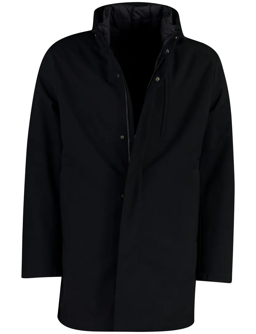 Parka Duno navy 90% eenden dons vulling waterdicht