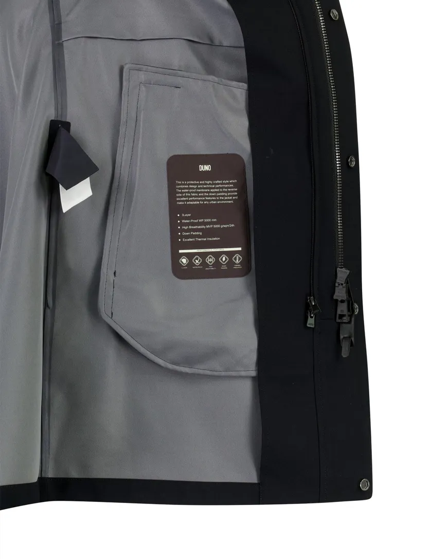 Parka Duno navy 90% eenden dons vulling waterdicht