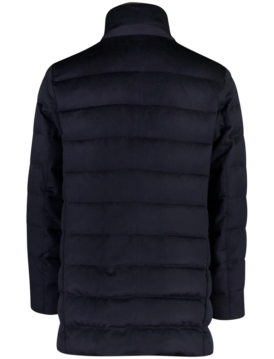Duno overjas donkerblauw effen