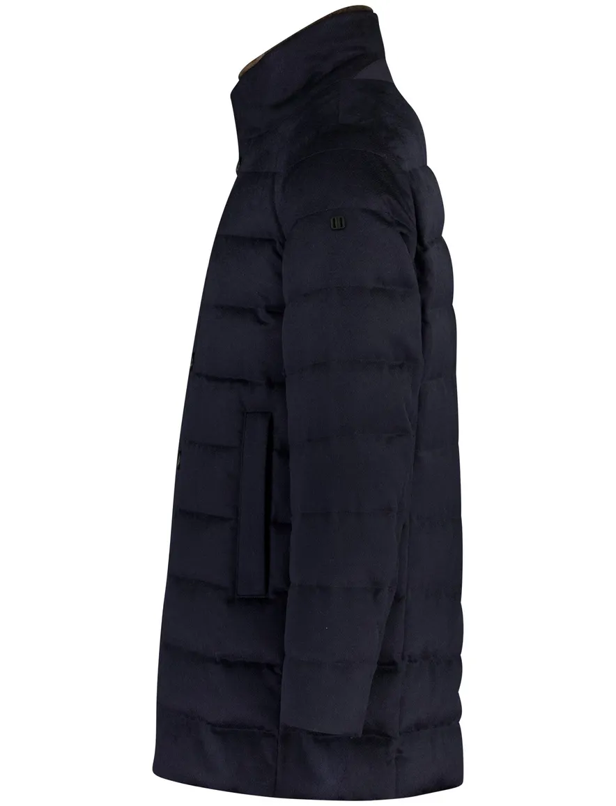 Duno overjas donkerblauw effen