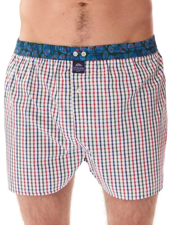 Mc Alson ondergoed blauw groen geruit