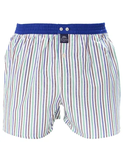 Mc Alson Mc Alson ondergoed blauw boxershort gestreept wit groen