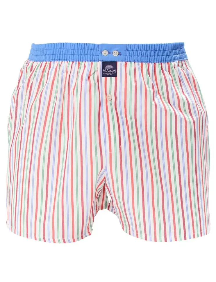 Mc Alson ondergoed rood blauw groen gestreept