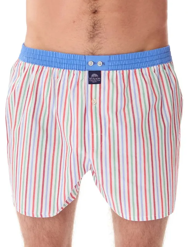 Mc Alson ondergoed rood blauw groen gestreept