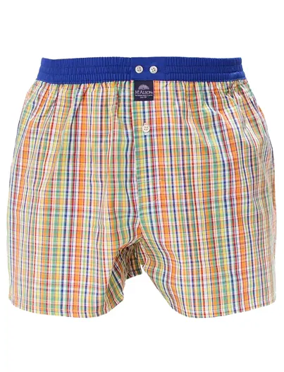 Mc Alson Mc Alson ondergoed oranje geruit boxershort multicolor