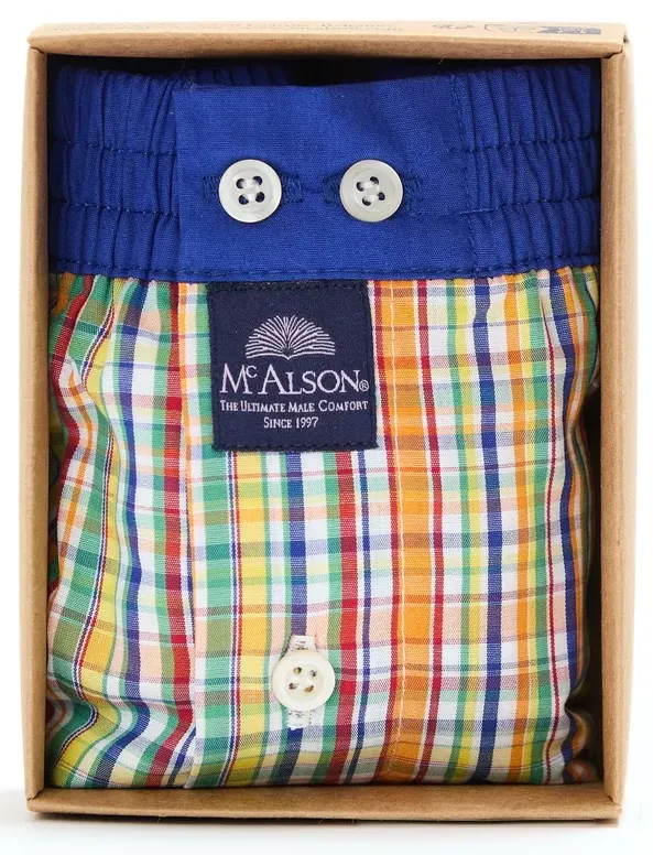 Ondergoed Mc Alson oranje boxershort multicolor katoen