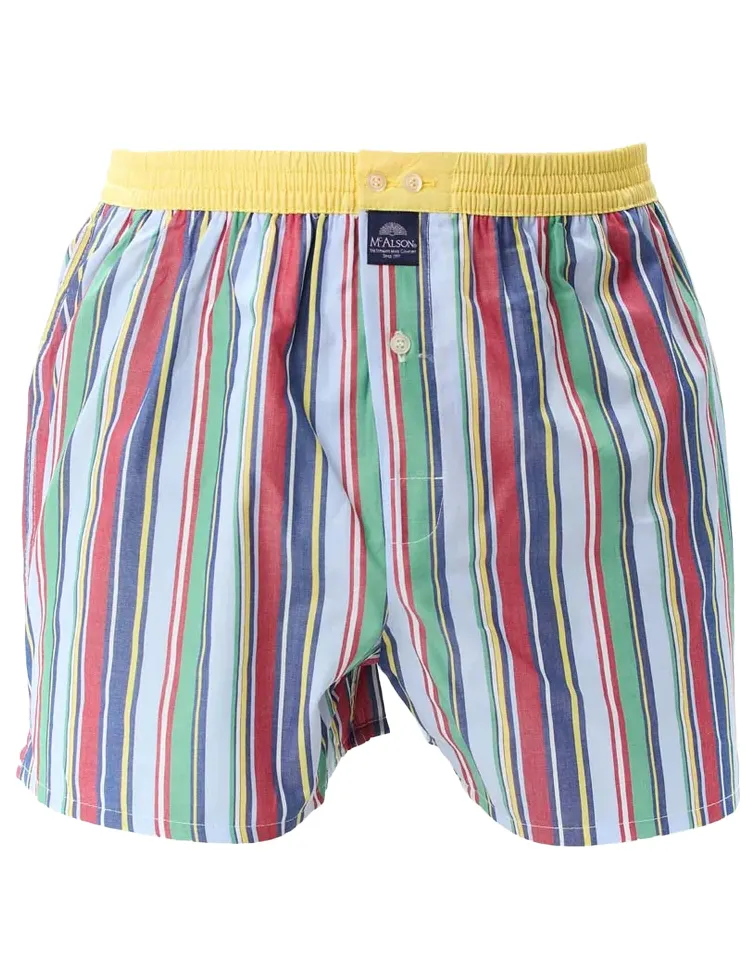 Mc Alson boxershort gestreept multicolor lichtblauw