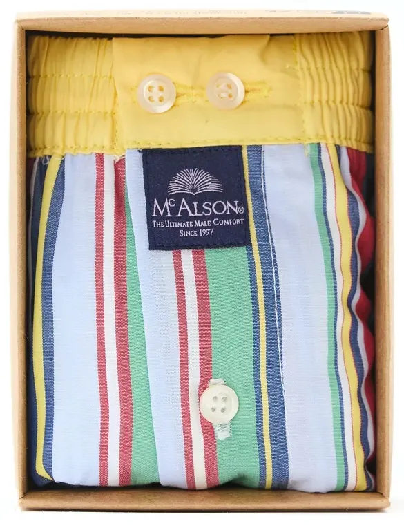 Mc Alson boxershort gestreept multicolor lichtblauw