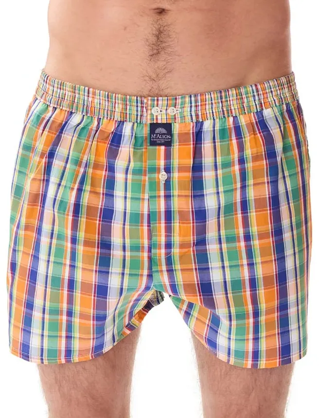 Mc Alson boxershort multicolor oranje geruit