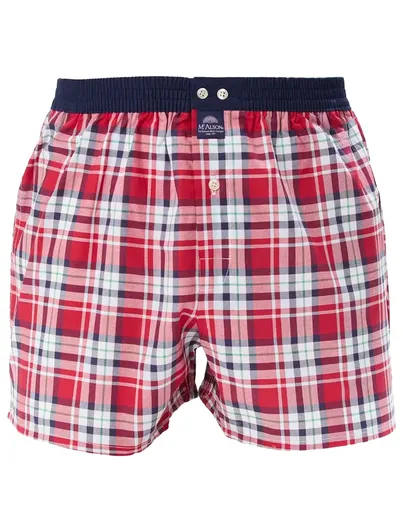 Mc Alson Mc Alson ondergoed rood geruit boxershort blauw