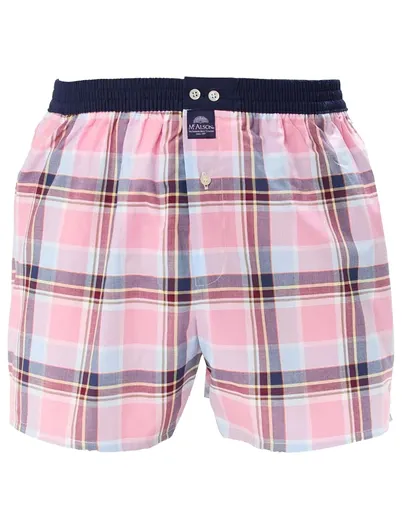 Mc Alson Mc Alson boxershort roze geruit
