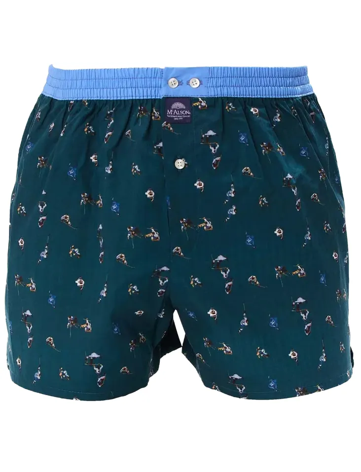 Ondergoed Mc Alson groen boxershort met ijshockey opdruk