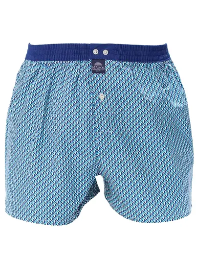 Mc Alson Mc Alson ondergoed turquoise, boxershort blauw witte stip